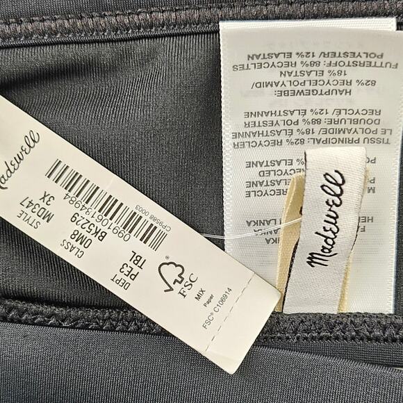 MADEWELL PLUS WOMENS BLACK BALCONETTE BIKINI TOP SECOND WAVE SIZE 3X STYLE MD347 - Picture 3 of 10